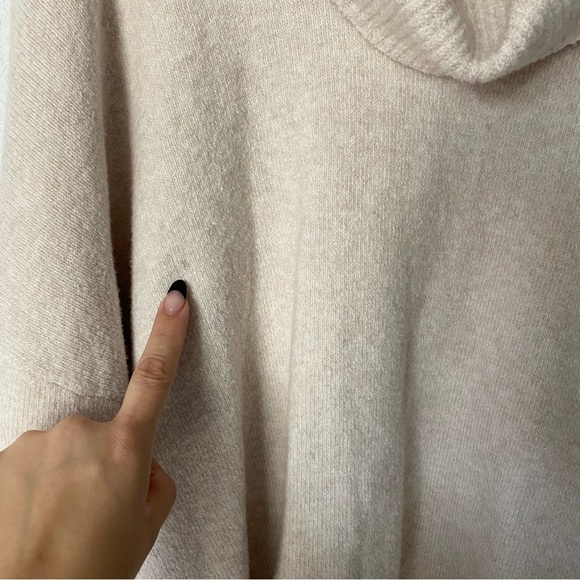 CHELSEA28 Cowl Neck Sweater In Beige Oatmeal Light Heather - Picture 8 of 8